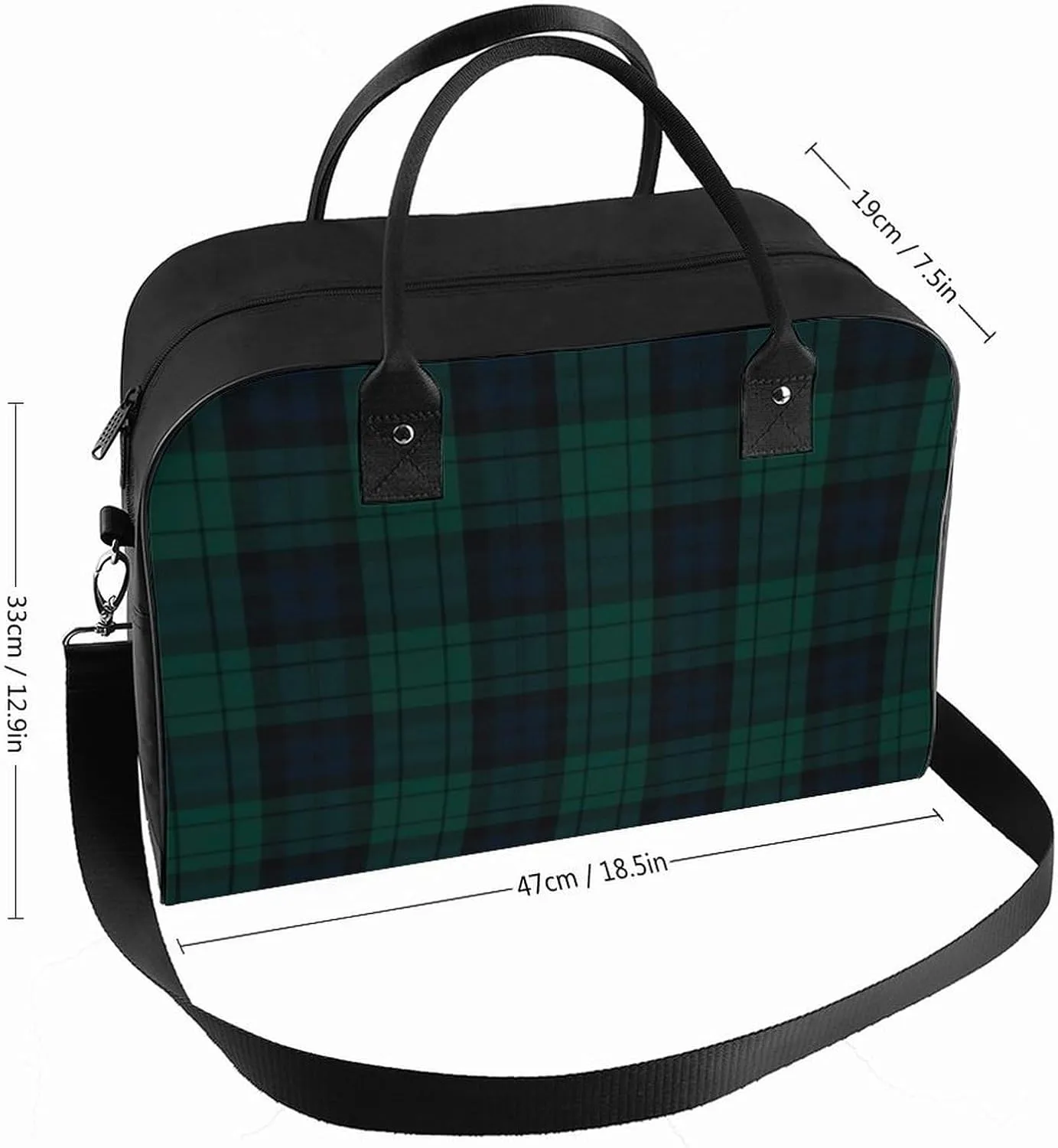 Pink Black Gray Argyle Fashionable Large Capacity Travel Handbag Unisex