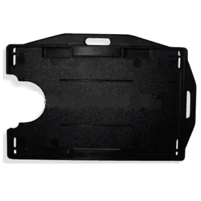 Plastic ID Card Holder Dual Sided Heavy Duty Black CH-IDCW308 - Pkt 100