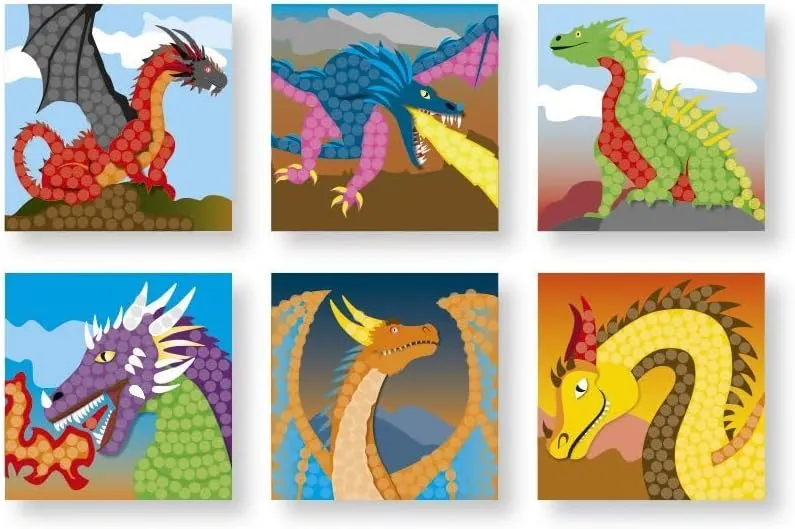 PlayMais® Card Set Mosaic Fantasy Dragon