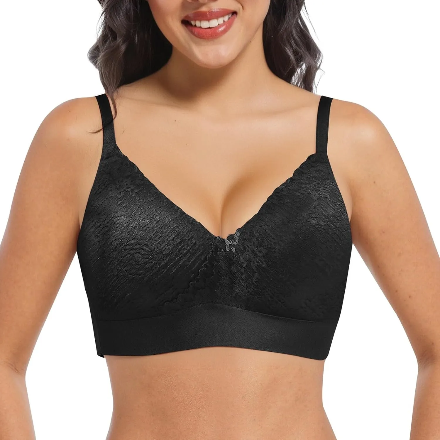 Plus Sized Sports Bra Latex Wire Comfortable Thin Sexy Up Packs
