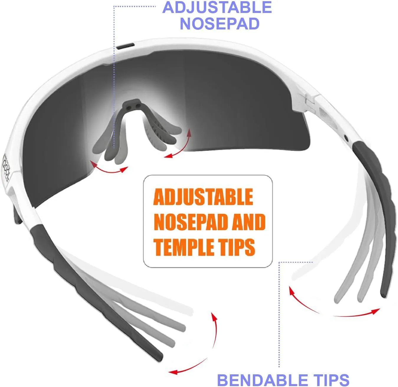 Polarized Cycling Sunglasses for Women and Men, Golfing Running Volleyball MTB and Outdoor sports