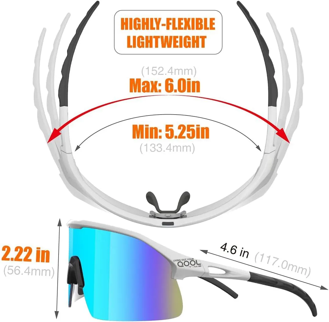 Polarized Cycling Sunglasses for Women and Men, Golfing Running Volleyball MTB and Outdoor sports