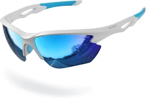 Polarized Sports Sunglasses for Men Women Cycling Running Fishing Glasses TR90 Unbreakable Frame UV Protection