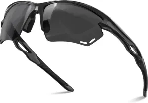 Polarized Sports Sunglasses for Men Women, Idea for Baseball Softball Cycling Fishing Running Golf Glasses TR90 Frame