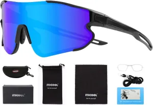 Polarized Sports Sunglasses for Men Women Lightweight Softball Baseball Running Cycling Glasses UV Protection
