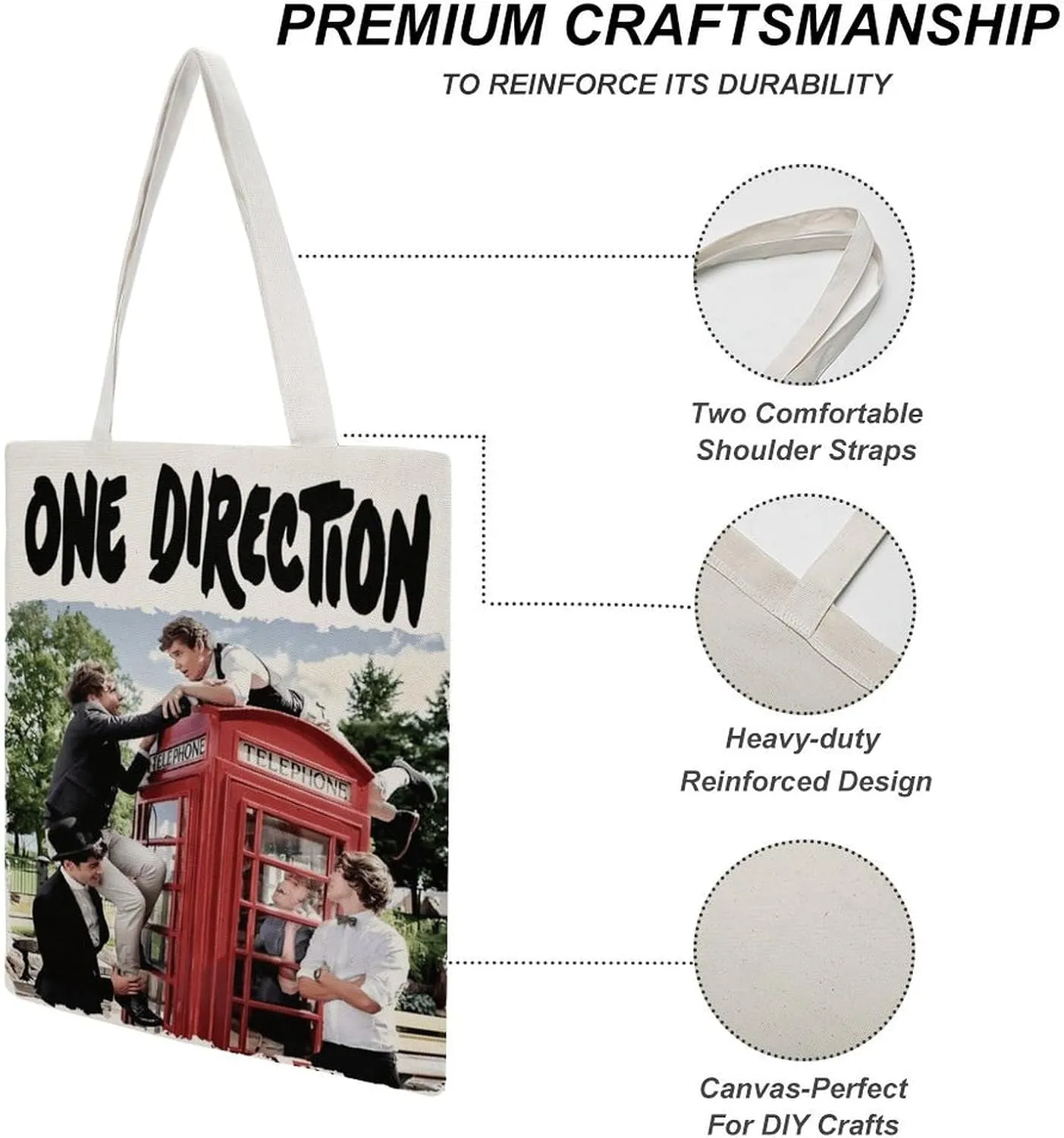 Pop Music Tote Bags, Womens Shoulder Bag, Letter Travel Bag, Novelty Canvas Tote Bag Double, Funny Reusable Grocery Bag