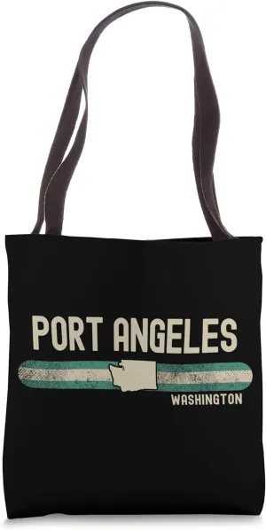Port Angeles WA | Washington | Travel & 80s Style Tote Bag