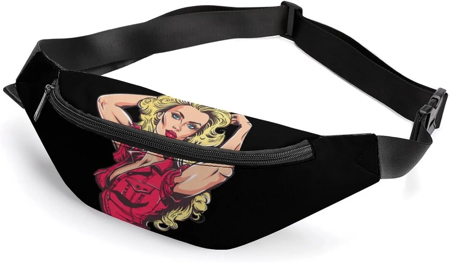 Powerful Women Crossbody Fanny Pack Waist Packs Adjustable Shoulder Bags Sling Bag for Hiking Running Cycling