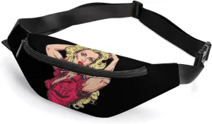 Powerful Women Crossbody Fanny Pack Waist Packs Adjustable Shoulder Bags Sling Bag for Hiking Running Cycling