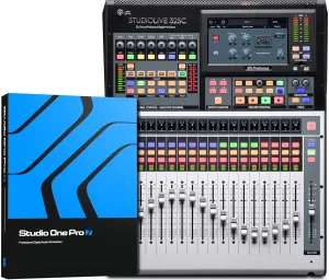 PreSonus StudioLive 32SC Compact 32-channel/26-bus digital mixer with AVB networking and dual-core FLEX DSP Engine