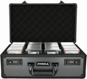 PREZA Graded Card Case - Slab Case for Graded Slabs - Premium Trading Card Storage Box with Upgraded Combination and Key Lock (X-Large)