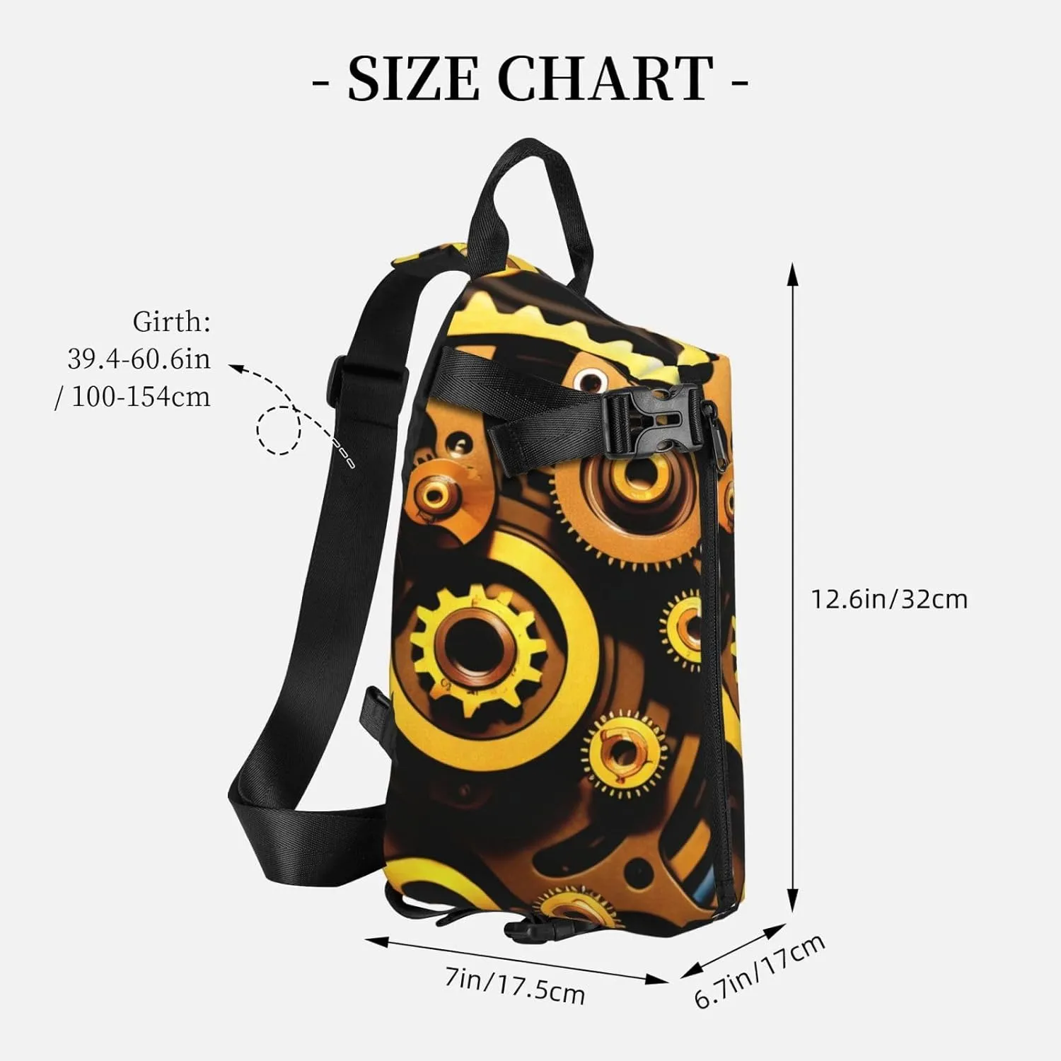 Print Flowers Sling Bags Crossbody Sling Backpack Travel Hiking Daypack Chest Bag For Man And Women