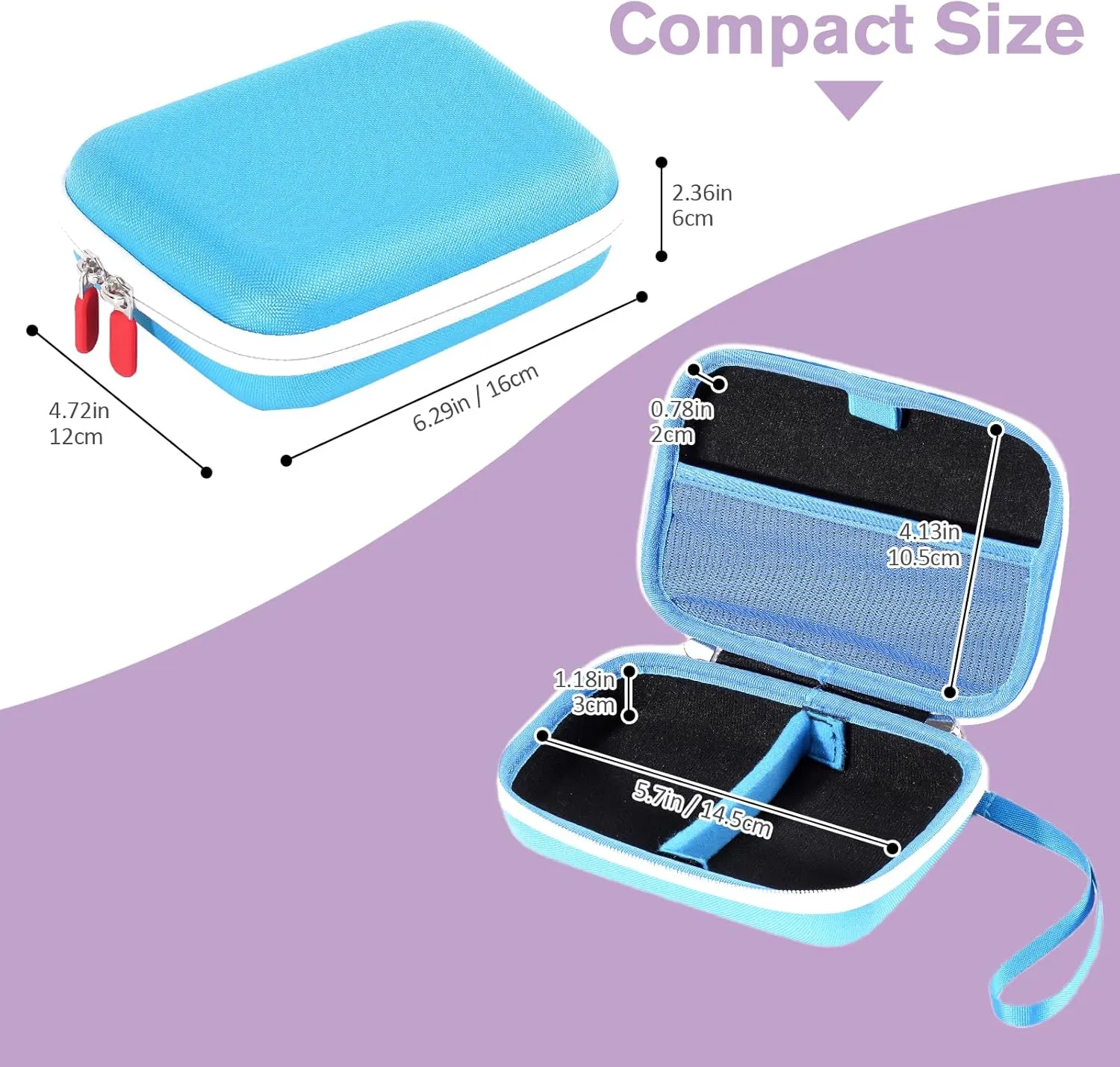 ProCase Hard Playing Card Game Carrying Case, Travel Storage Box Holds 300  Trading Cards, Bag Holder for Classic Board Game UNO, Five Crowns，SKYJO, PlayMonster and More (Case Only) -Blue