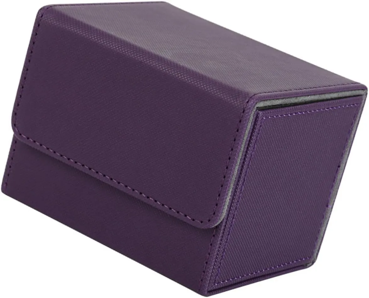 PU Leather Card Deck Case Compact Organizer for Trading Cards Dice and Tokens Stylish Storage for Home Gaming and Game Enthusiasts