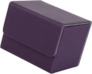 PU Leather Card Deck Case Compact Organizer for Trading Cards Dice and Tokens Stylish Storage for Home Gaming and Game Enthusiasts