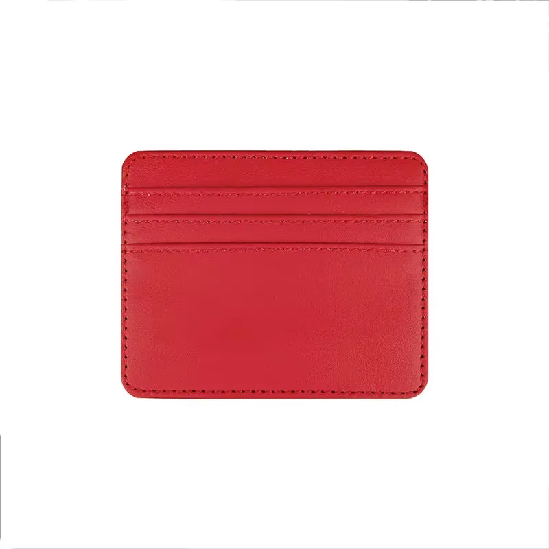PU Leather ID Card Case - Slim Multi-Slot Holder for Bank/Credit Cards