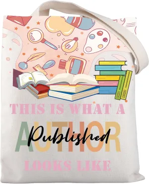 Published Author Canvas Tote Bag Published Author Gifts New Author Gifts This Is What a Published Author Looks Like Tote Bag