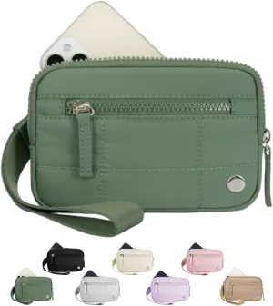 Puffer Wristlet Wallet Fits Phone, Casual Wristlets Purses Card Wallets, Credit Card Holder Phone Organizer