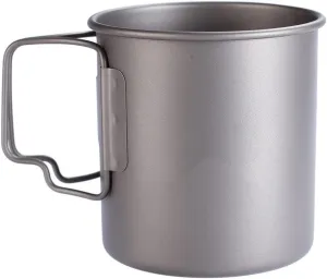Pure titanium outdoor portable folding water cup 450ml coffee cup milk cup