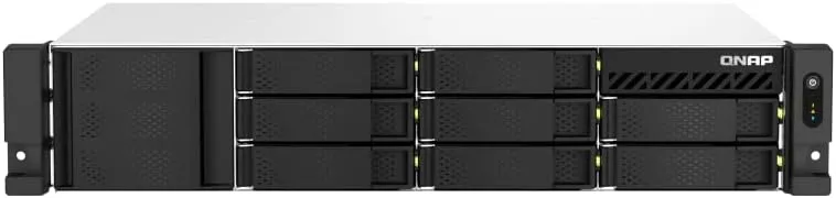 QNAP TS-873AeU-4G-US 8 Bay High-Speed Short Depth Rackmount Rackmount Dual-2.5GbE NAS AMD Ryzen™ CPU, 4GB DDR4 Memory and 2.5GbE (2.5G/1G/100M) Network Connectivity (Diskless)
