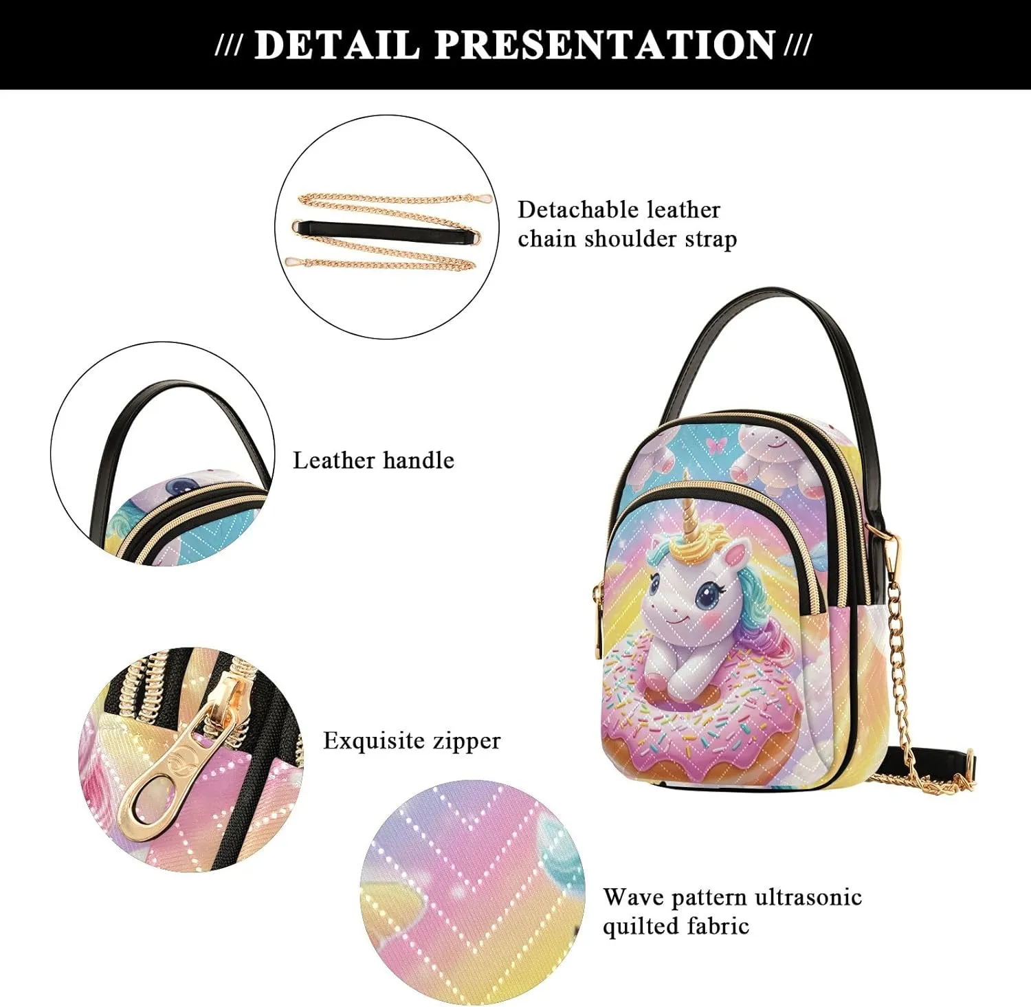 Quilted Crossbody Bag Small Shoulder Purse Women's Handbags Phone Purse with Chain