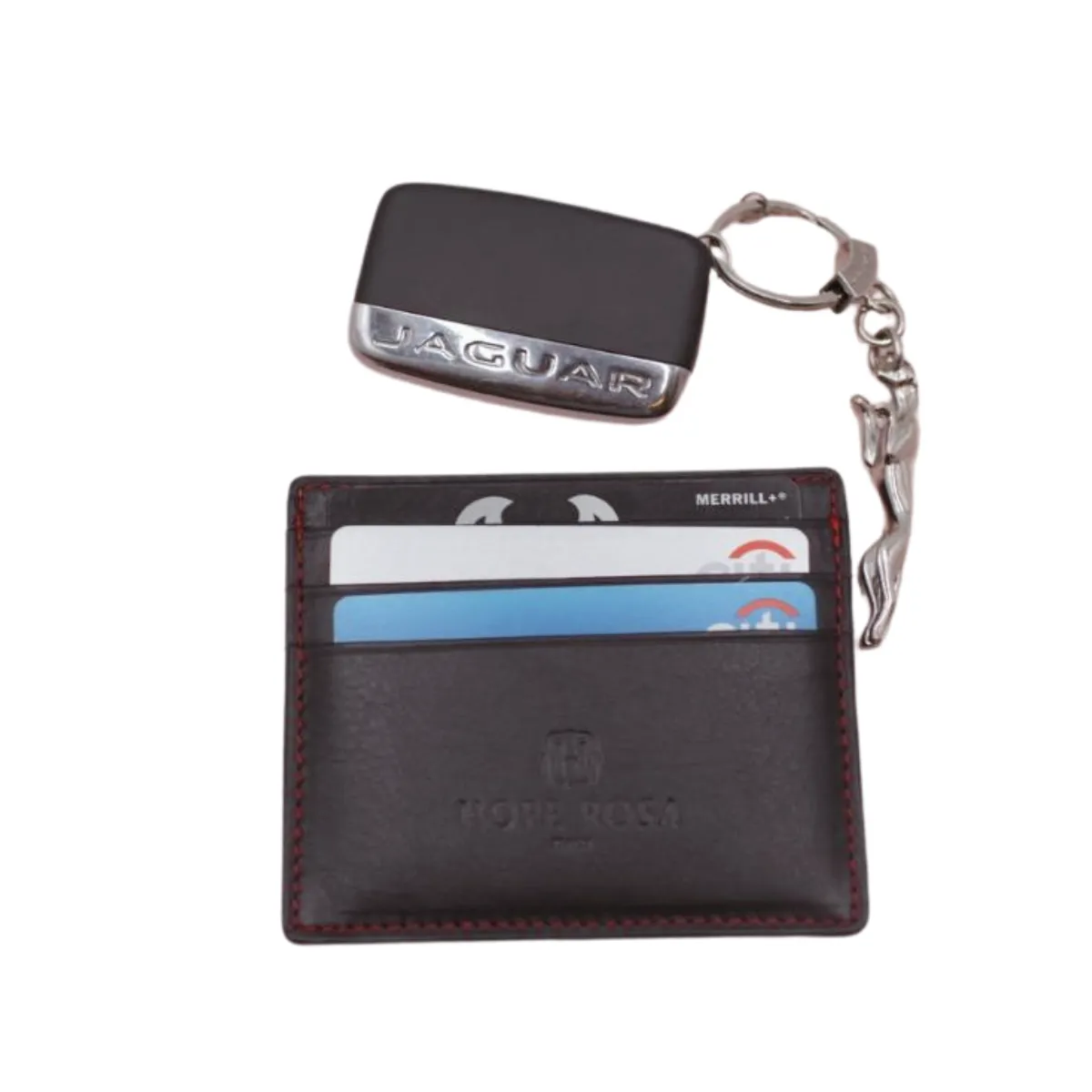 Rafa Leather Multi-Slot Card Holder/Wallet (Black)