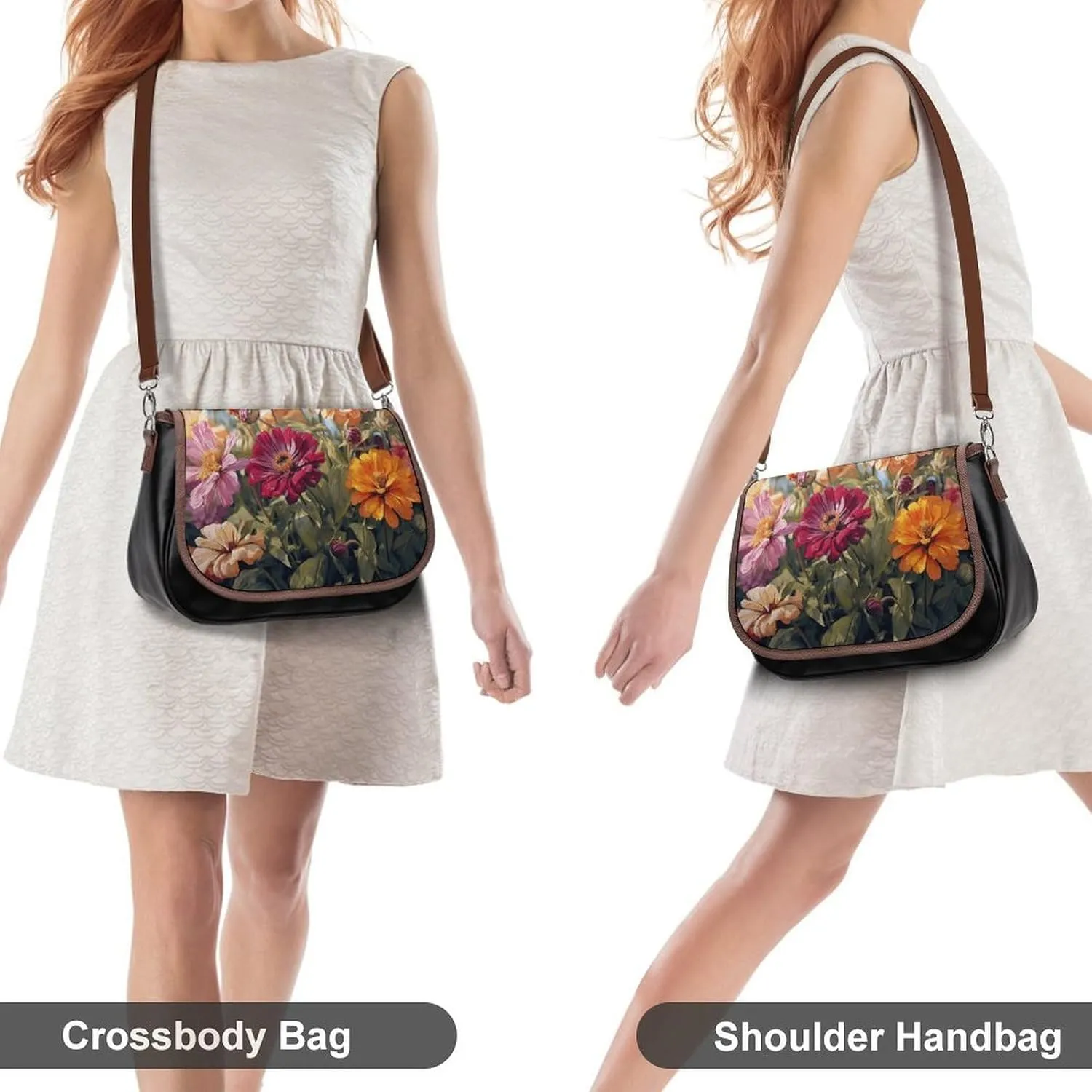 Red And Yellow Style Crossbody Bags for Women Travel Shoulder Bag Small Leather Cross Body Handbags