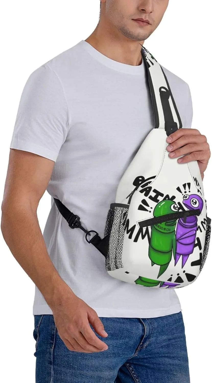 Repo Robot Crossbody Sling Backpack Sling Bag Multipurpose Travel Hiking Chest Bag Daypack for Women Men