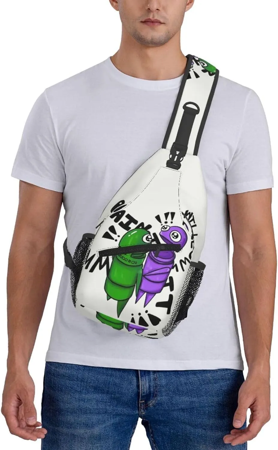 Repo Robot Crossbody Sling Backpack Sling Bag Multipurpose Travel Hiking Chest Bag Daypack for Women Men