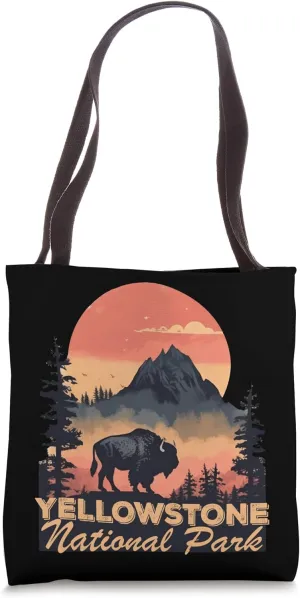 Retro Travel Yellowstone National Park Adventure Product Tote Bag