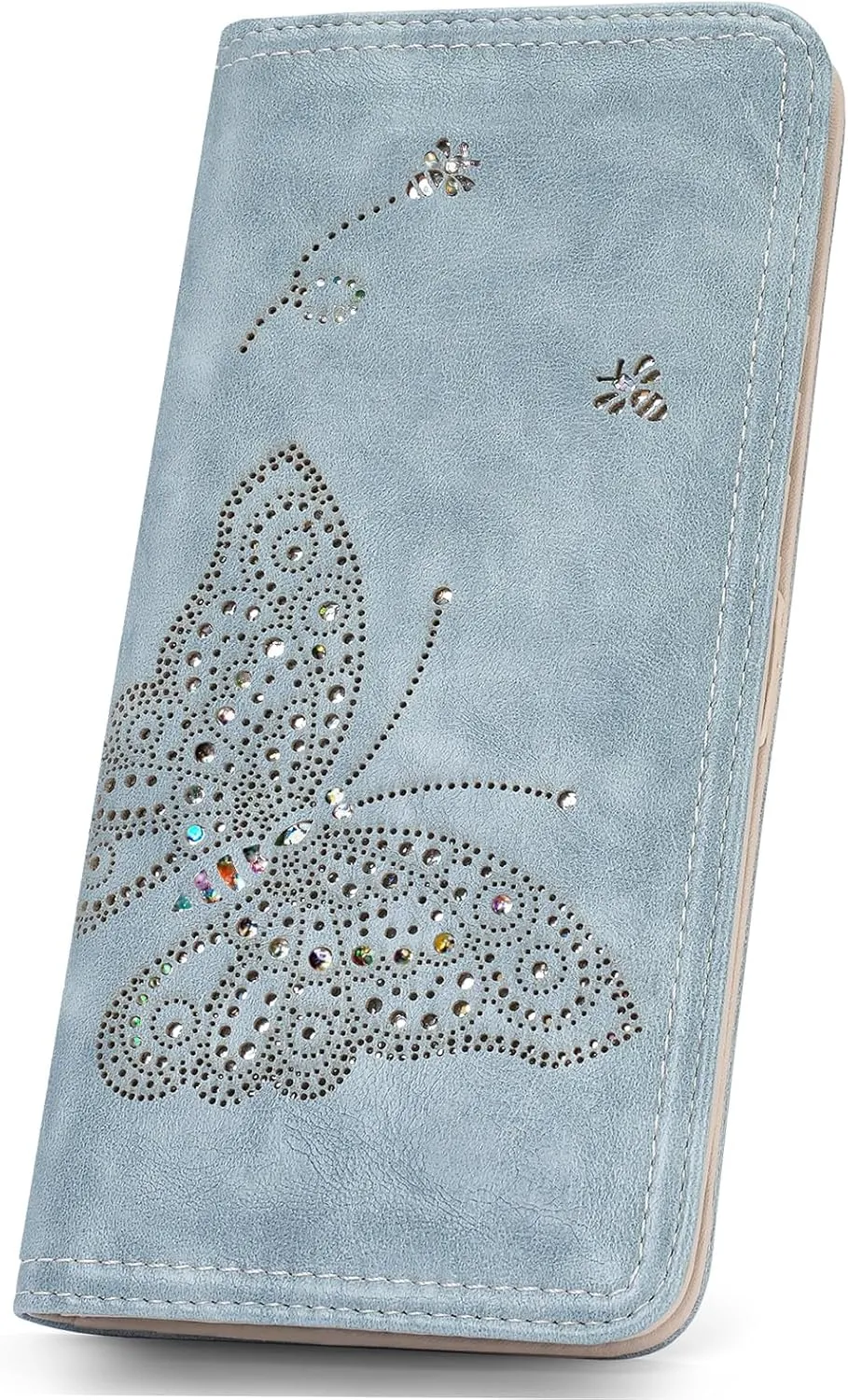 RFID Wallet Women Ultra Slim Thin Womens Wallet Compact Clutch Long Ladies Wallet for Women BLUE