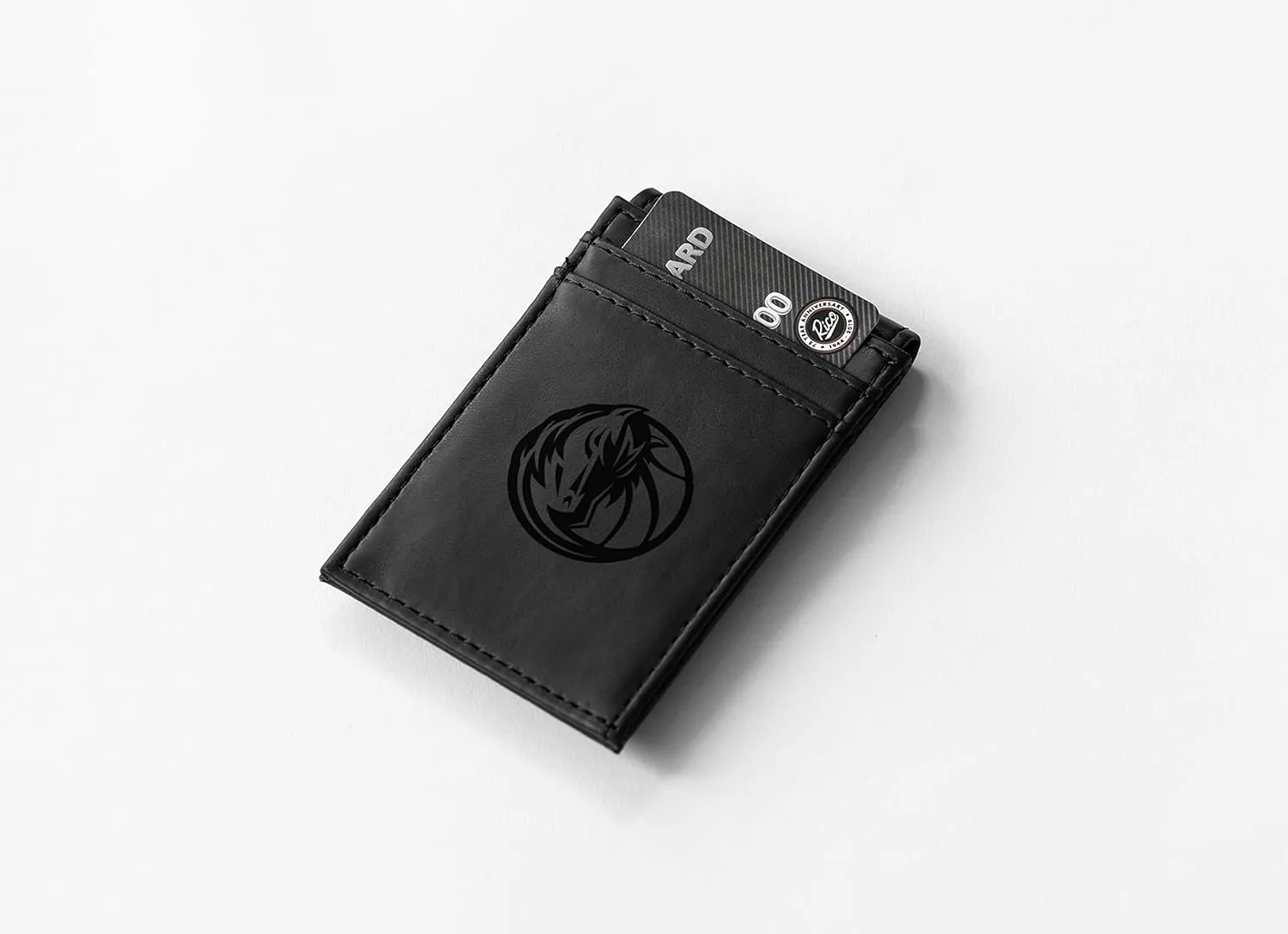 Rico Industries NBA Basketball Laser Engraved Front Pocket Wallet - Compact/Comfortable/Slim