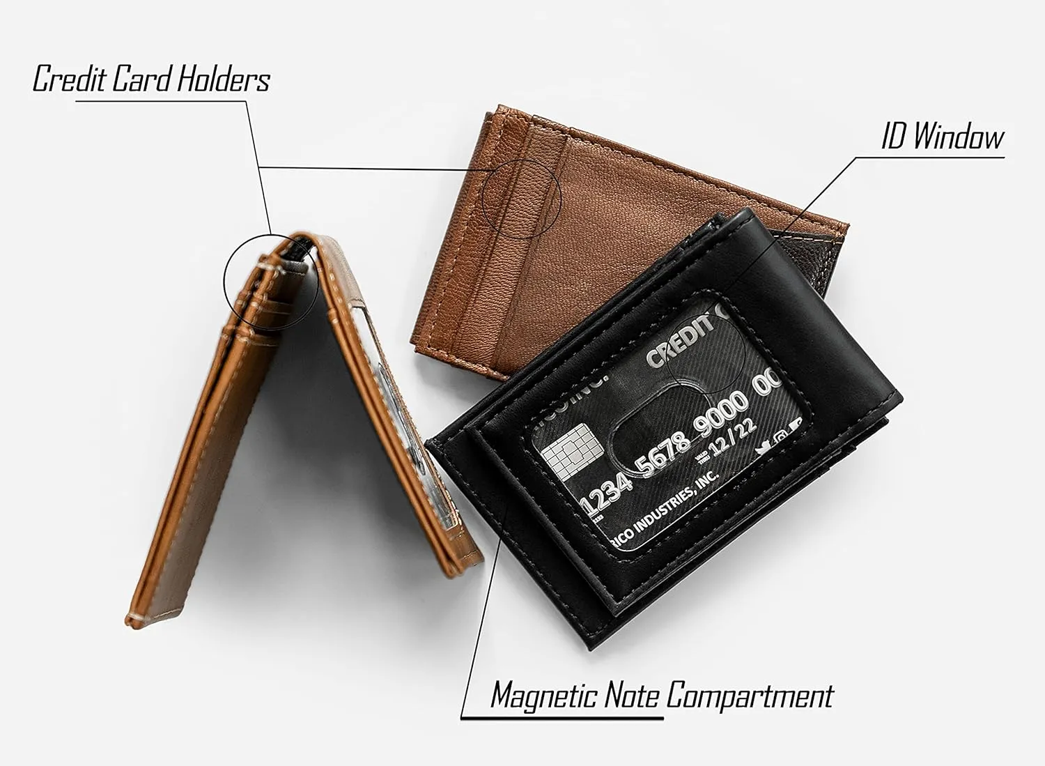 Rico Industries NBA Basketball Laser Engraved Front Pocket Wallet - Compact/Comfortable/Slim