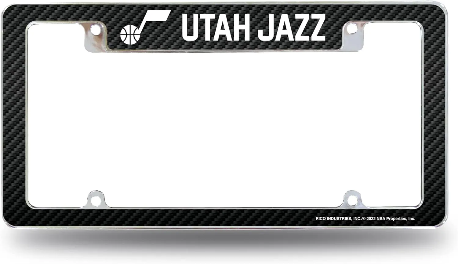 Rico Industries NBA Basketball Primary 12" x 6" Chrome All Over Automotive License Plate Frame for Car/Truck/SUV
