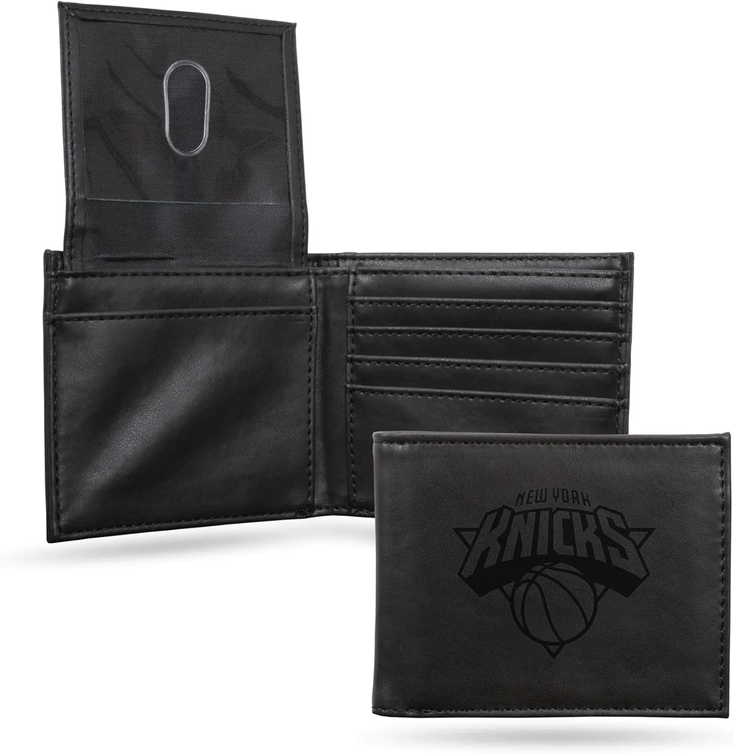 Rico Industries NBA Laser Engraved Billfold Wallet Laser Engraved Bill-fold Wallet - Slim Design - Great Gift