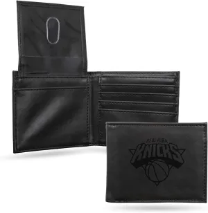Rico Industries NBA Laser Engraved Billfold Wallet Laser Engraved Bill-fold Wallet - Slim Design - Great Gift