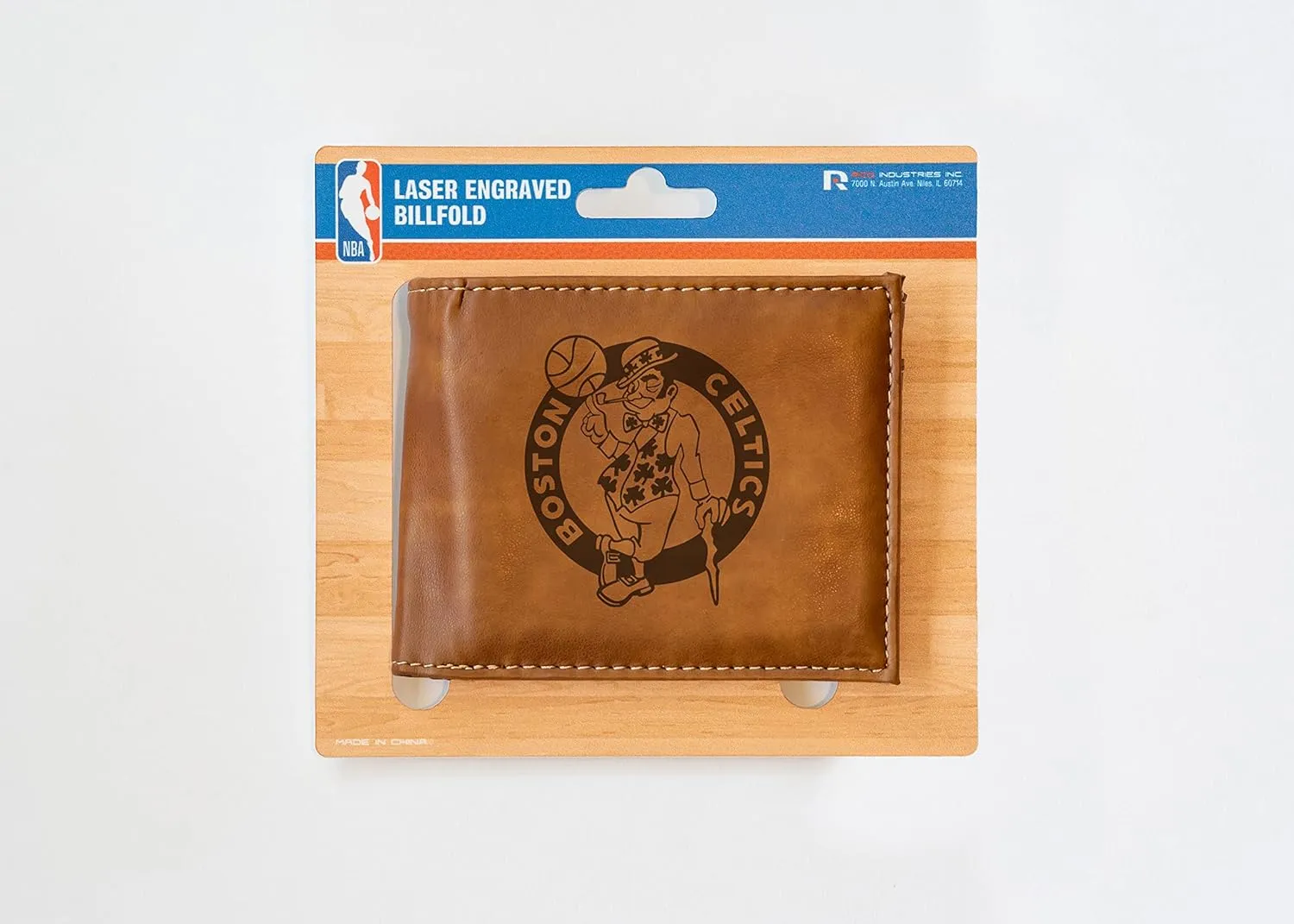 Rico Industries NBA Laser Engraved Billfold Wallet Laser Engraved Bill-fold Wallet - Slim Design - Great Gift