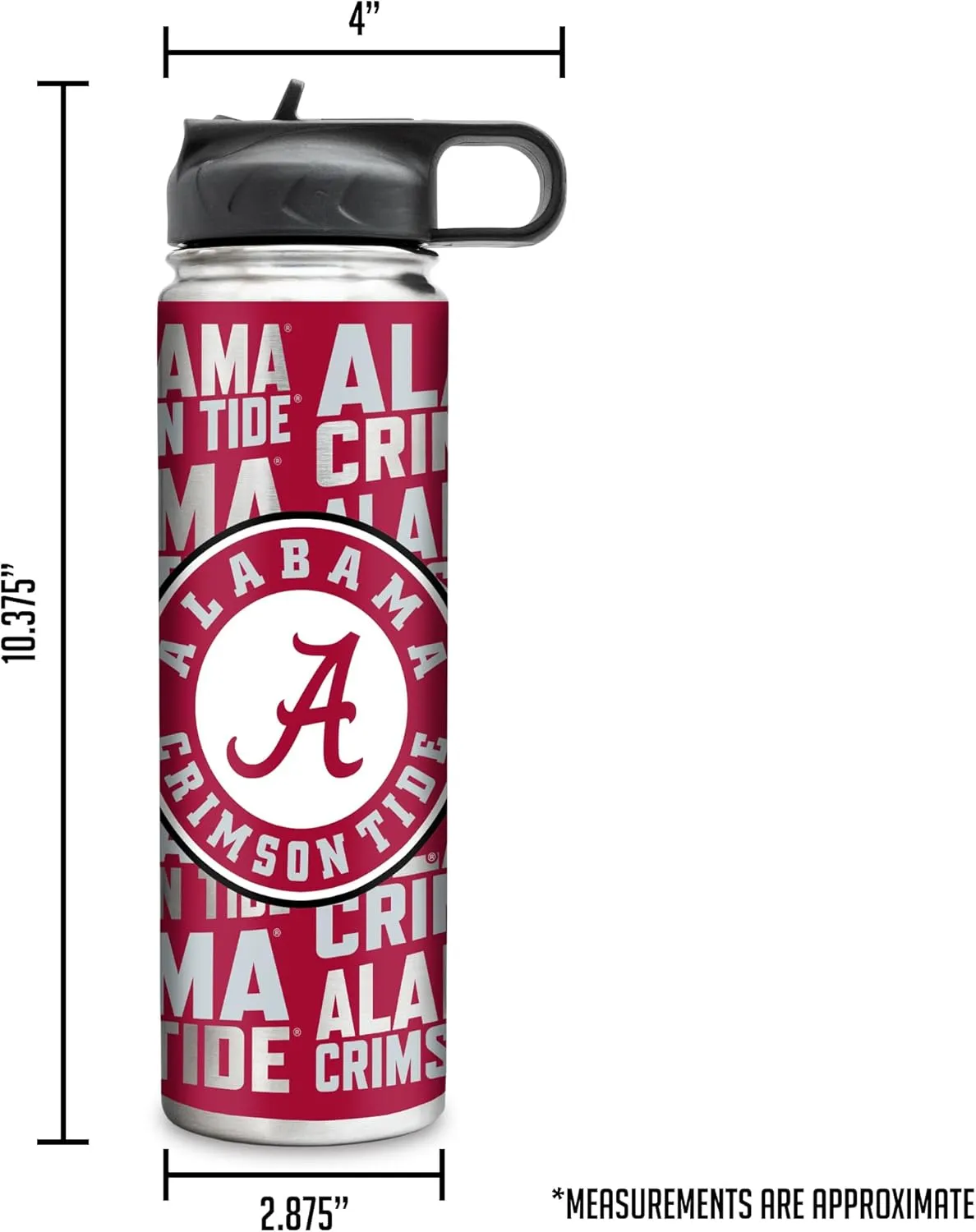 Rico Industries NCAA 22oz Stainless Steel Tumbler with Lid - Great For Coffee, Tea, Water or Cocktails