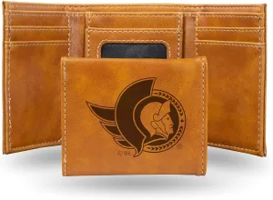 Rico Industries NHL Laser Engraved Trifold Laser Engraved Tri-Fold Wallet - Men's Accessory