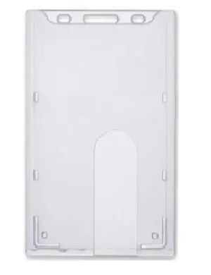 Rigid Frosted Portrait ID Card Holder CH-IDCW113-P - Pkt 100