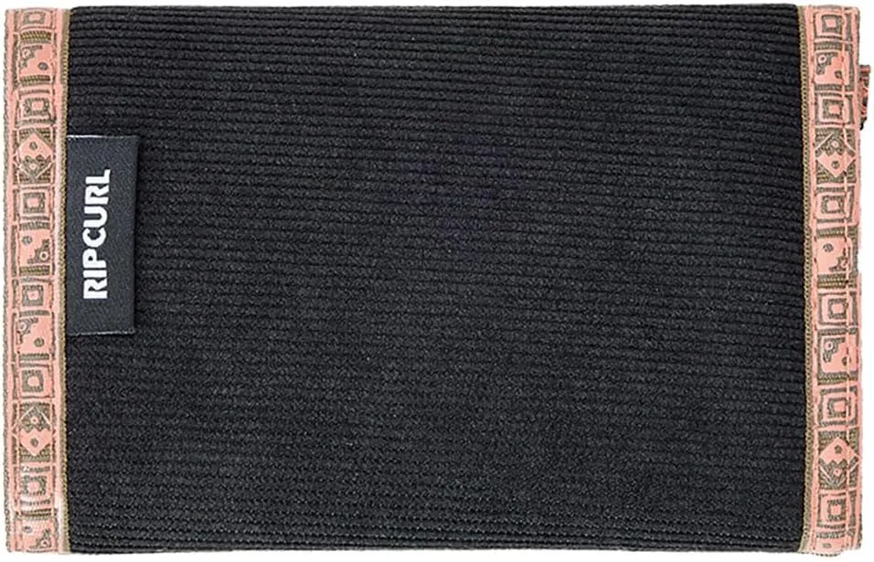 Rip Curl Men's Archive Corduroy Wallet, Multiple Card Slots and ID Window, Washed Black