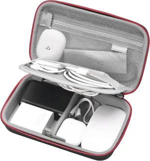 RLSOCO Travel Storage Bag for Small Gadgets/Cables/Charger/Adapter Power Bank/Hard Drive/SD Card (Black)