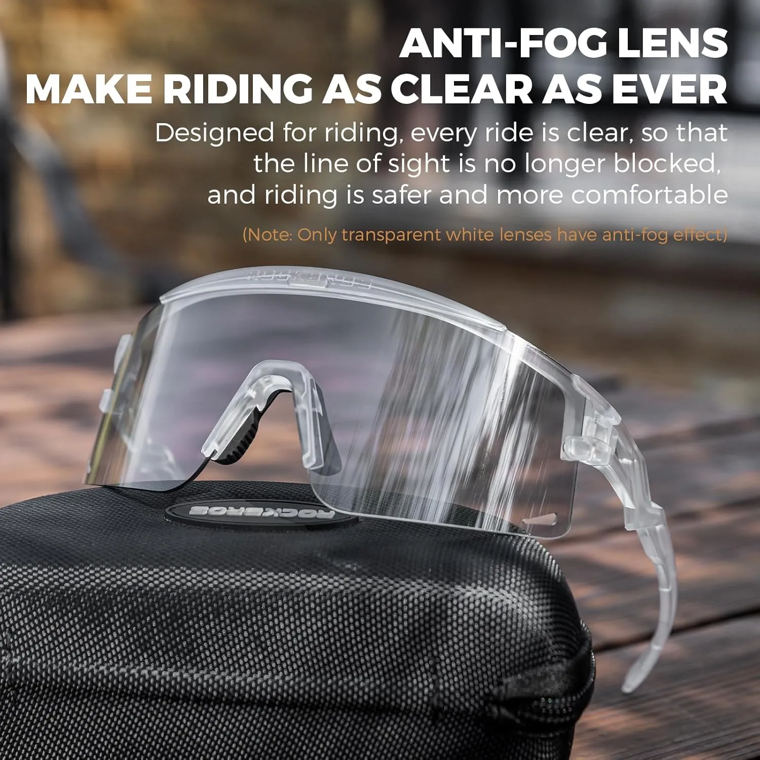 ROCKBROS Cycling Glasses Colour-changing UV Protection Against Wind and Sand Sports Glasses for Men Women Cycling Goggles