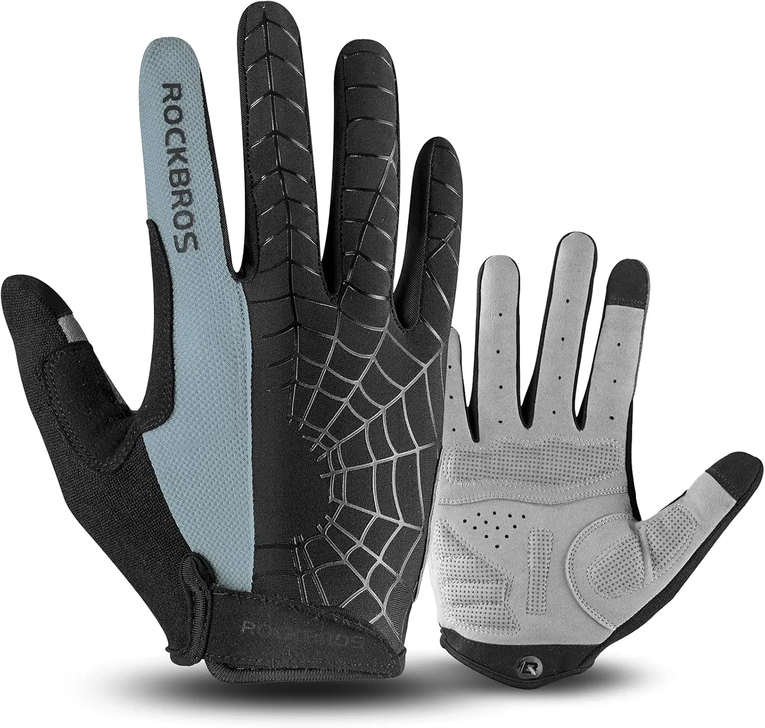 ROCKBROS Men's Cycling Gloves with SBR Pad, Anti-Slip, Breathable for Spring, Autumn Sports Riding