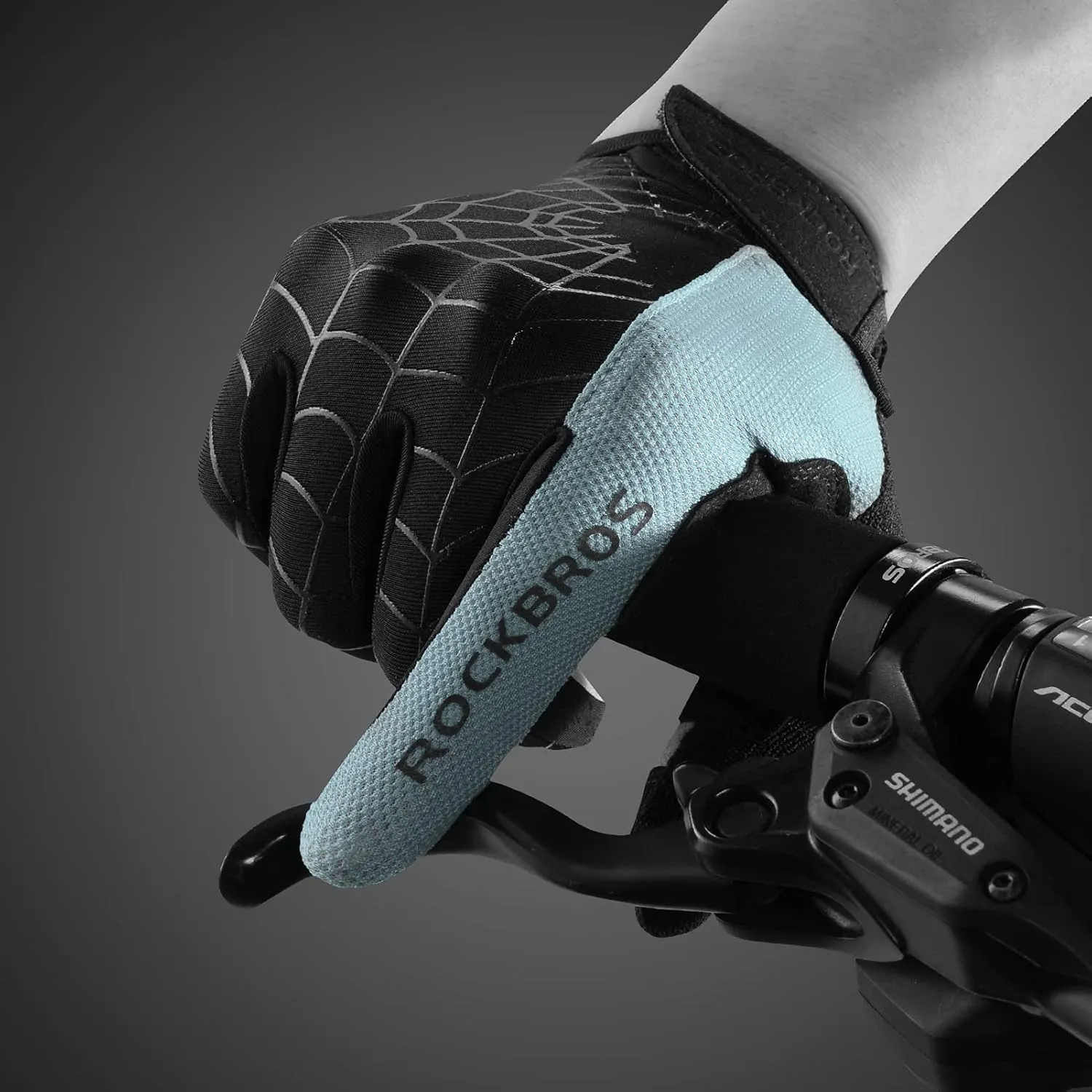 ROCKBROS Men's Cycling Gloves with SBR Pad, Anti-Slip, Breathable for Spring, Autumn Sports Riding