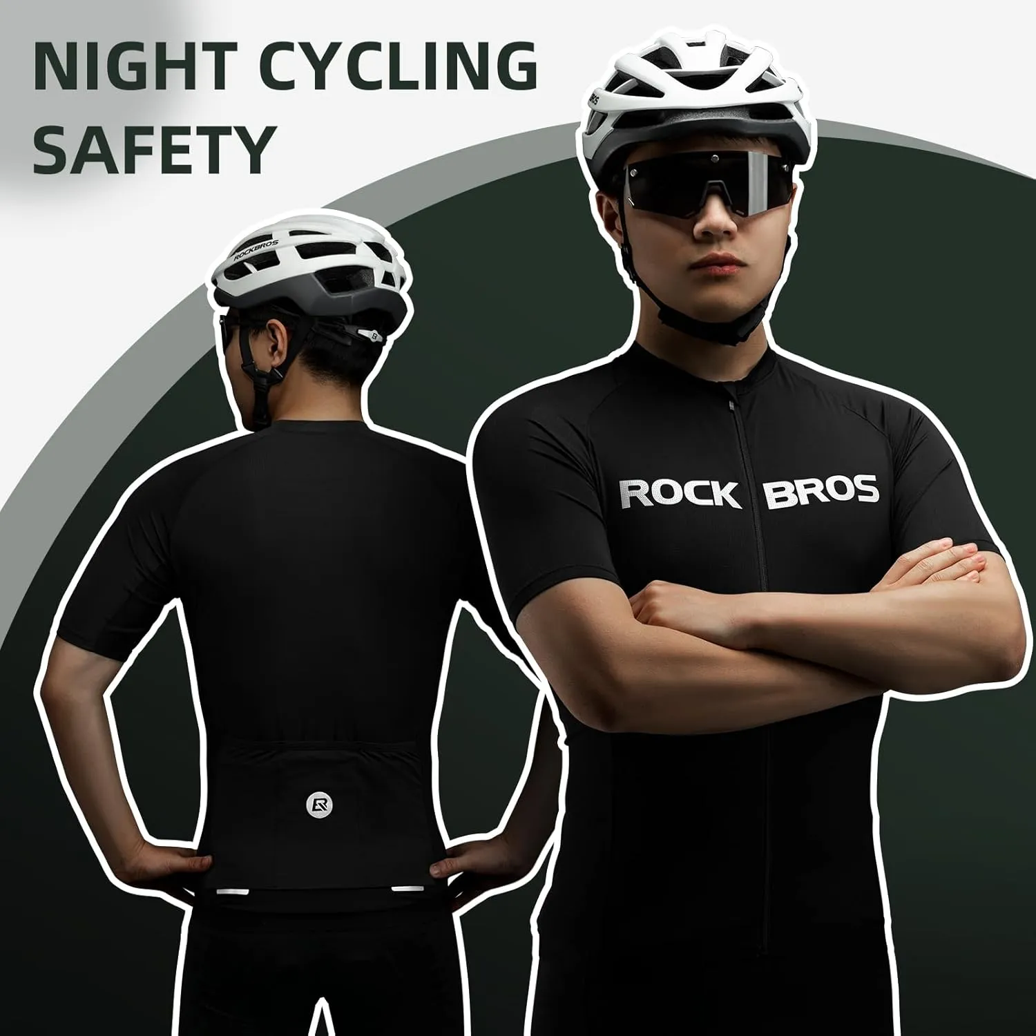 ROCKBROS Mens Cycling Jersey Short Sleeve Ultra Breathable Bike Jersey Quick Dry Mountain Bike Jersey Top Cycling Clothing