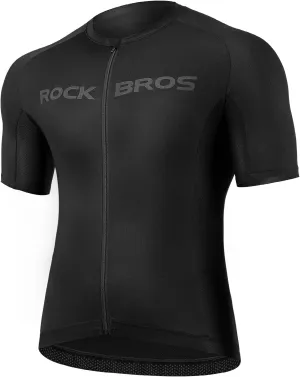 ROCKBROS Mens Cycling Jersey Short Sleeve Ultra Breathable Bike Jersey Quick Dry Mountain Bike Jersey Top Cycling Clothing