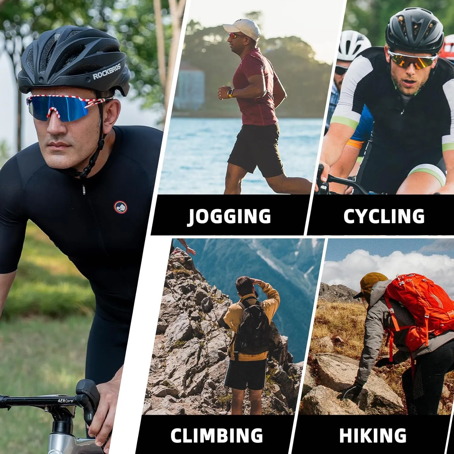 ROCKBROS Photochromic Sports Sunglasses for Men Women Cycling UV Protection