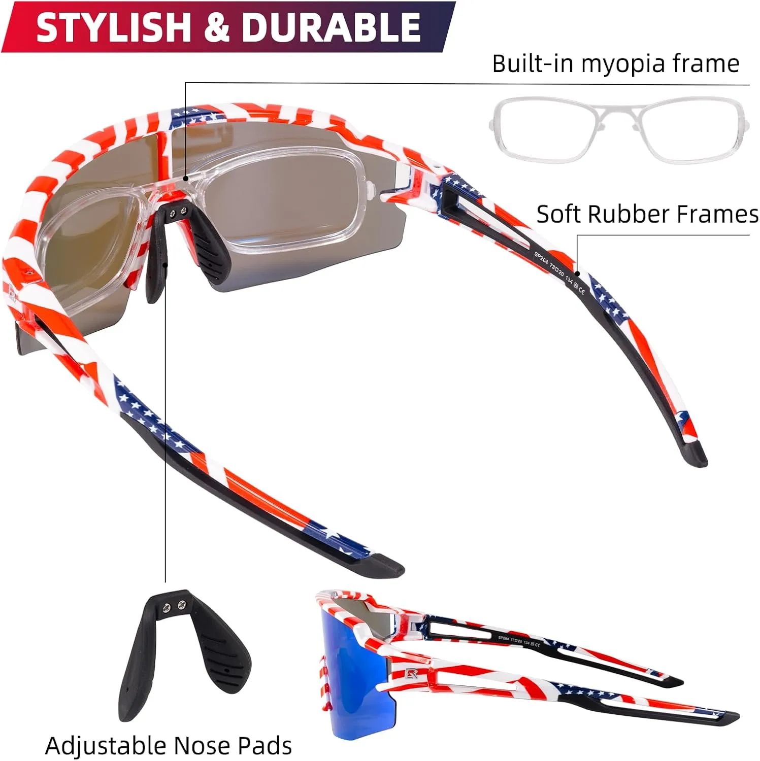 ROCKBROS Photochromic Sports Sunglasses for Men Women Cycling UV Protection