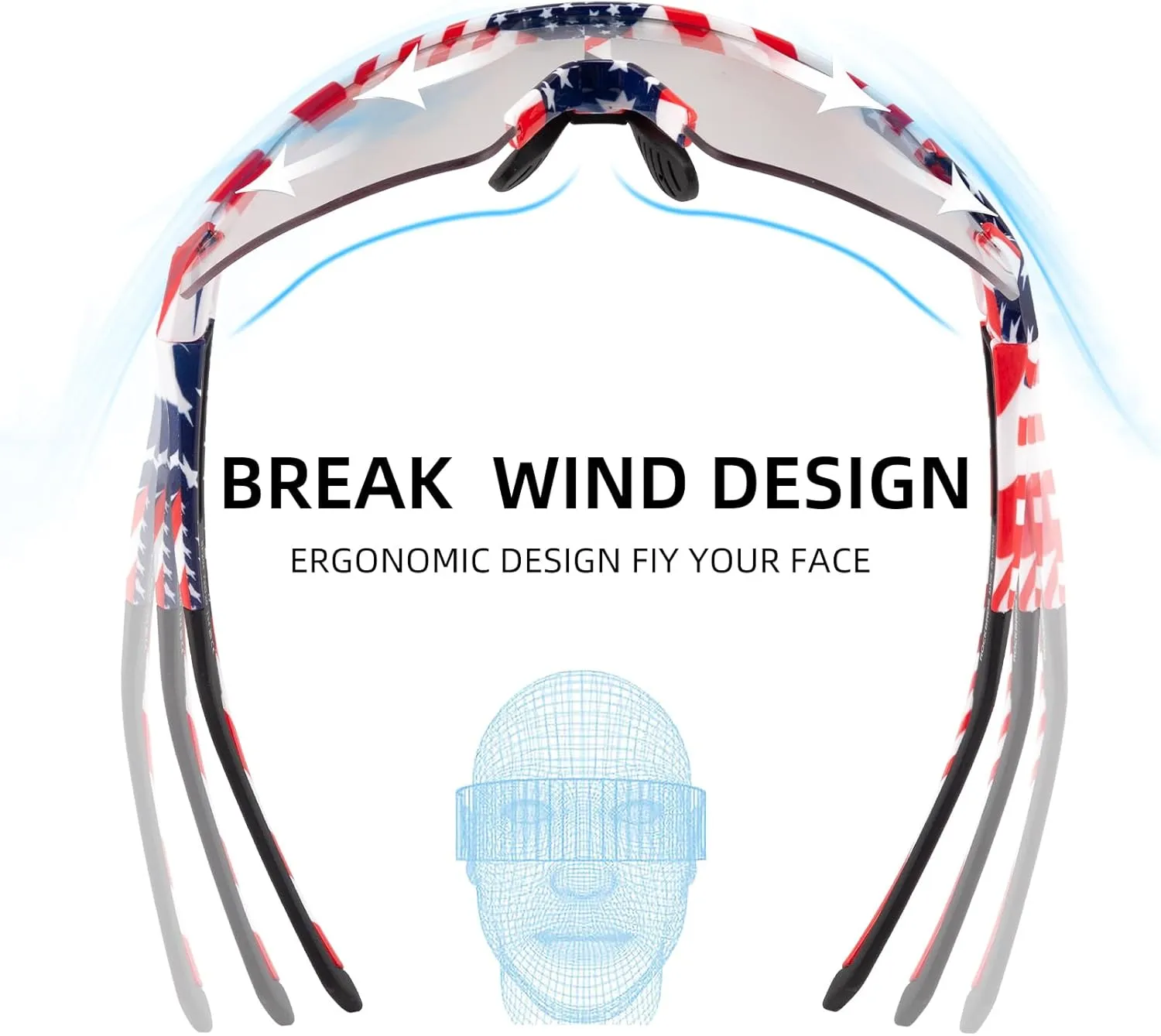 ROCKBROS Photochromic Sports Sunglasses for Men Women Cycling UV Protection